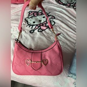 JUICY COUTURE HEART PINK LEMONADE LOVE IS JUICY SHOULDER BAG NWT